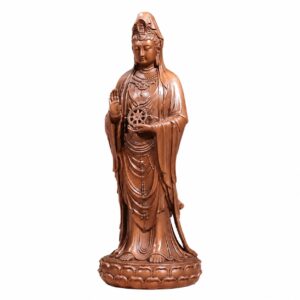 Standing Nanhai Guanyin Copper Alloy Statue, approved main product view.