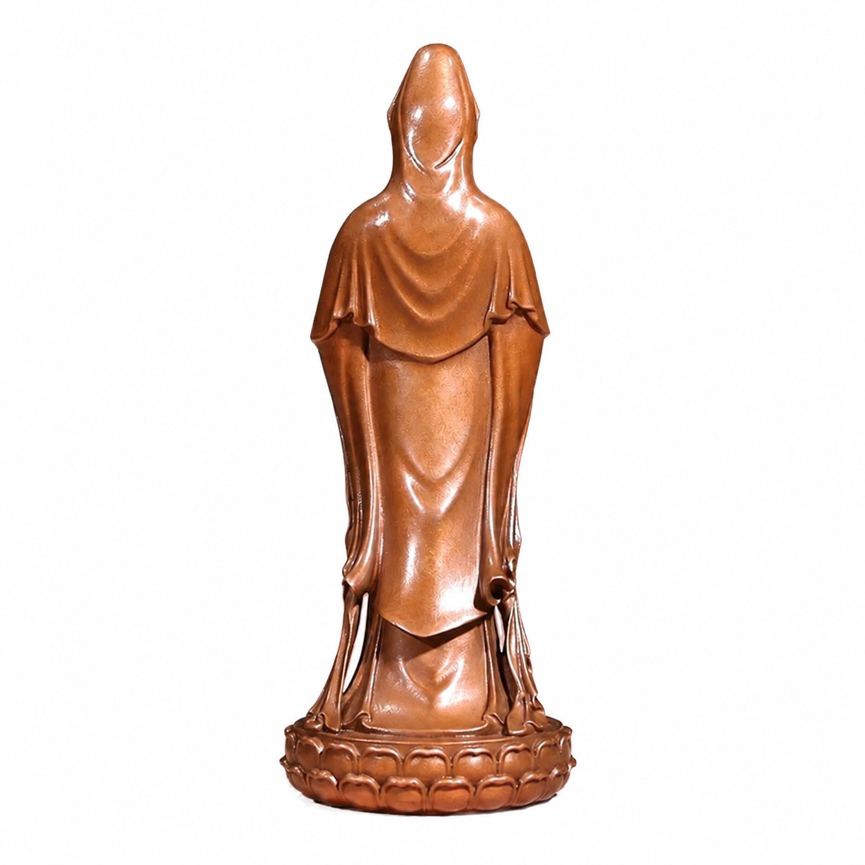 Standing Nanhai Guanyin Copper Alloy Statue, approved main product view.