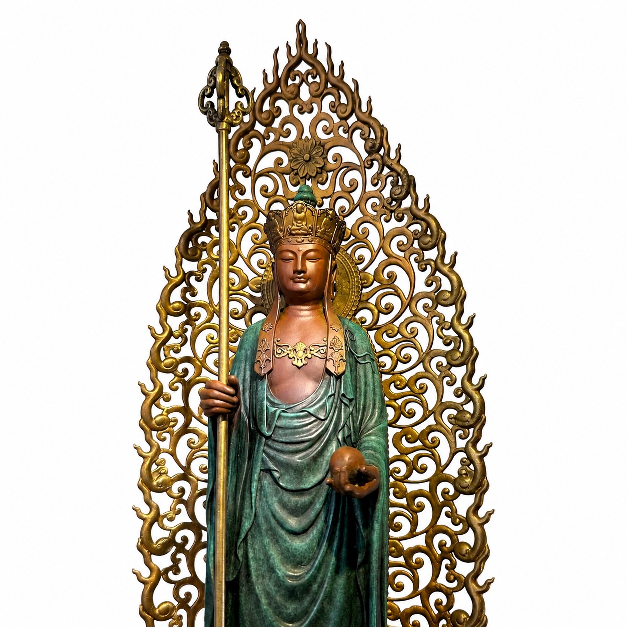 Ksitigarbha Copper Alloy Statue, approved main product view.