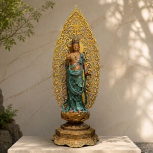 Mahasthamaprapta Copper Alloy Statue, approved hero product view.