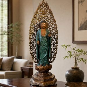 Amitabha Buddha Copper Alloy Statue, approved scene product view.