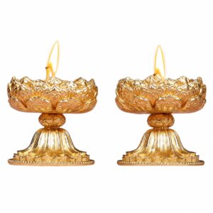 Lotus Brass Oil Lamp Holder, approved main product view.