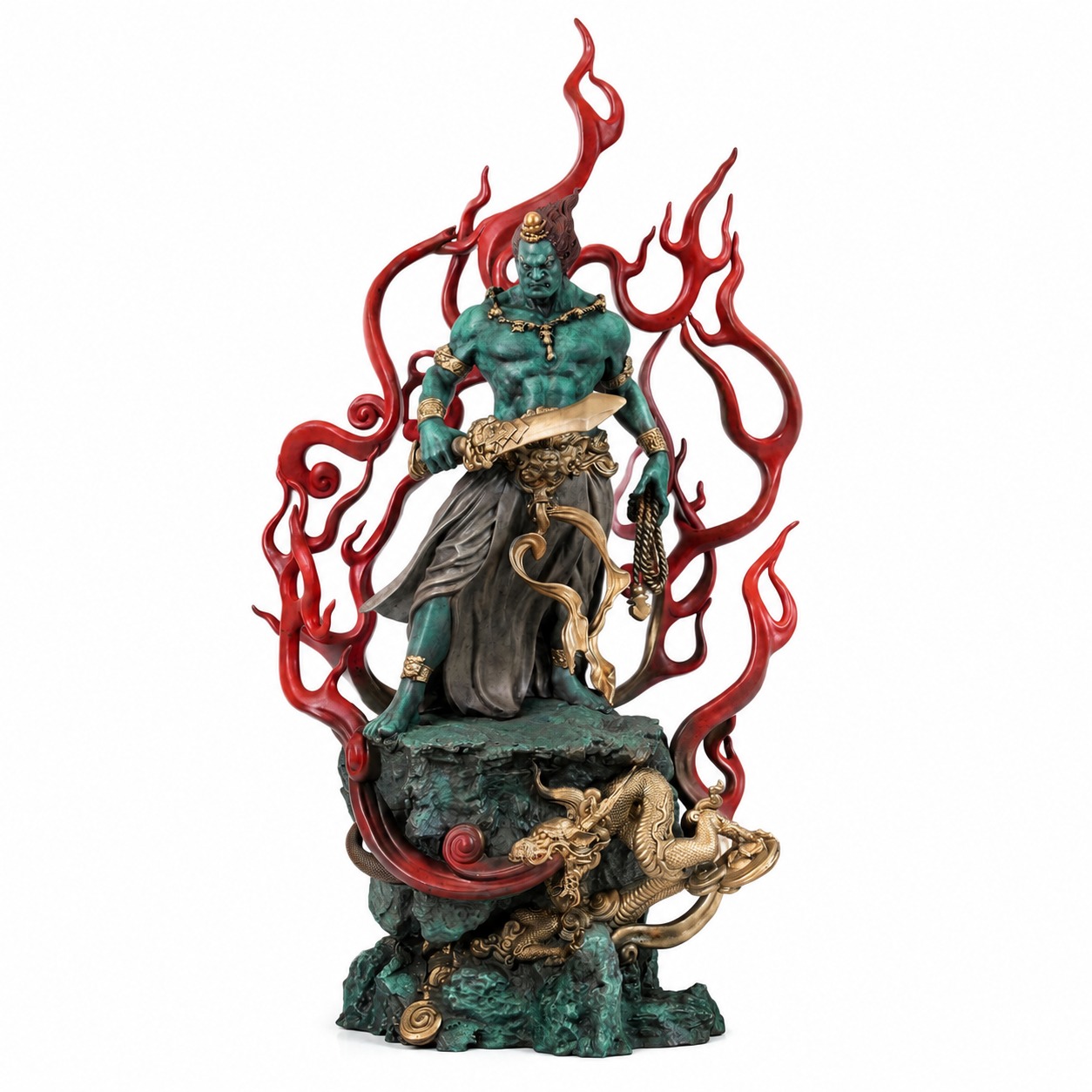 Fudo Myoo Copper Alloy Statue, approved variant product view.