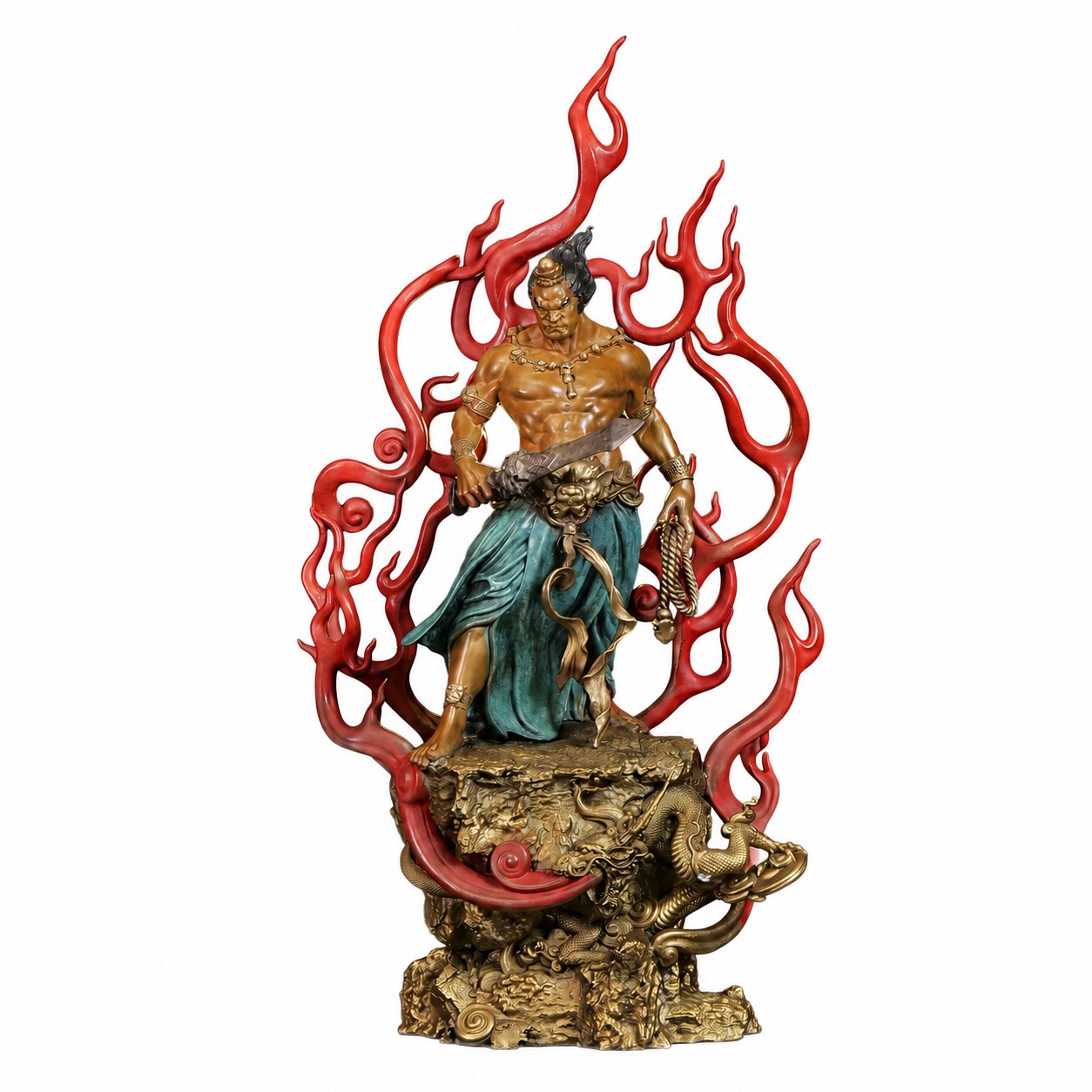 Fudo Myoo Copper Alloy Statue, approved variant product view.