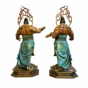 Heng and Ha Copper Alloy Guardian Statue Pair, approved main product view.