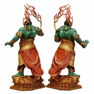 Heng and Ha Copper Alloy Guardian Statue Pair, approved main product view.