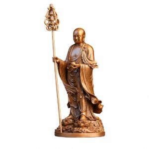 Standing Ksitigarbha Copper Alloy Statue, approved main product view.