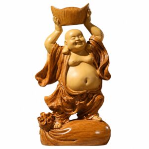 Laughing Buddha with Ingot Resin Statue, approved main product view.