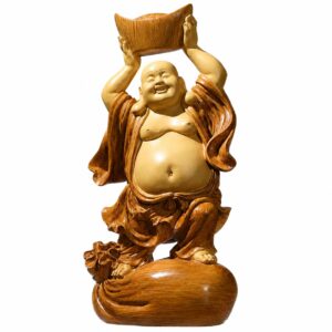 Laughing Buddha with Ingot Resin Statue, approved main product view.