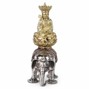 Manjushri or Samantabhadra Copper Alloy Statue, approved variant product view.