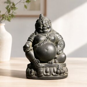 Yellow Jambhala Statue, approved hero product view.