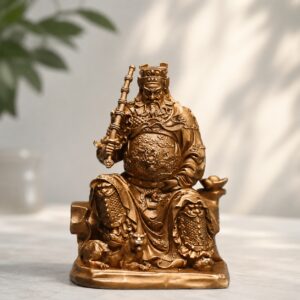 Four Wealth Deities Copper Alloy Statue Set, approved hero product view.