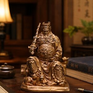 Four Wealth Deities Copper Alloy Statue Set, approved scene product view.