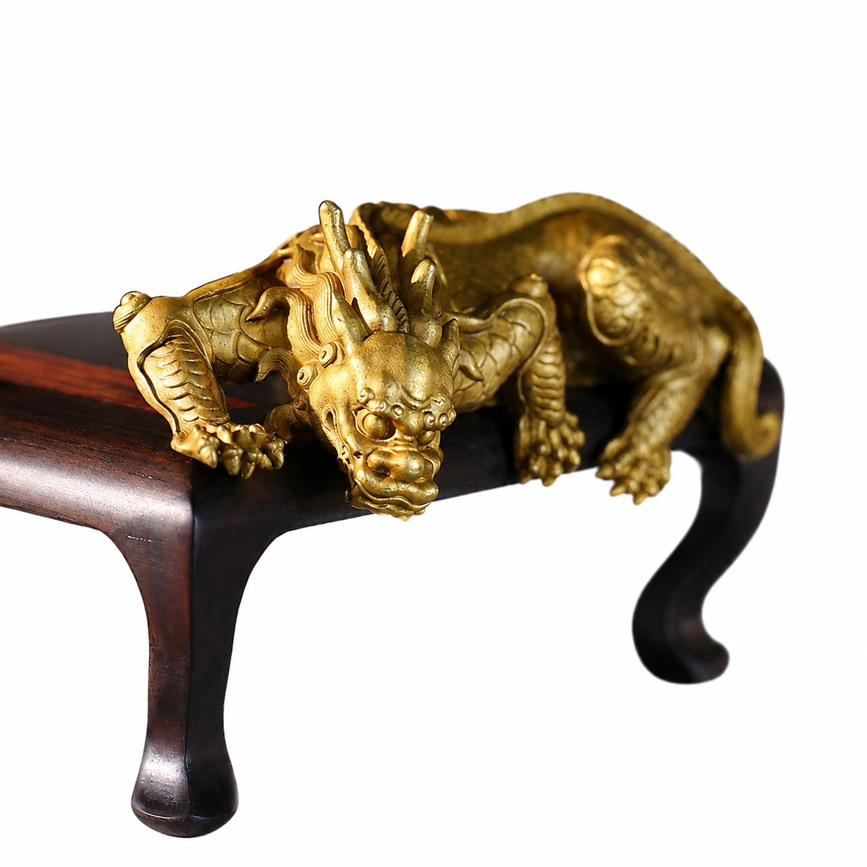 Gongfu Dragon Beast Copper Alloy Figurine, approved main product view.