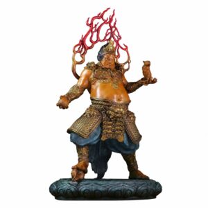 Yellow Jambhala Copper Alloy Statue, approved main product view.